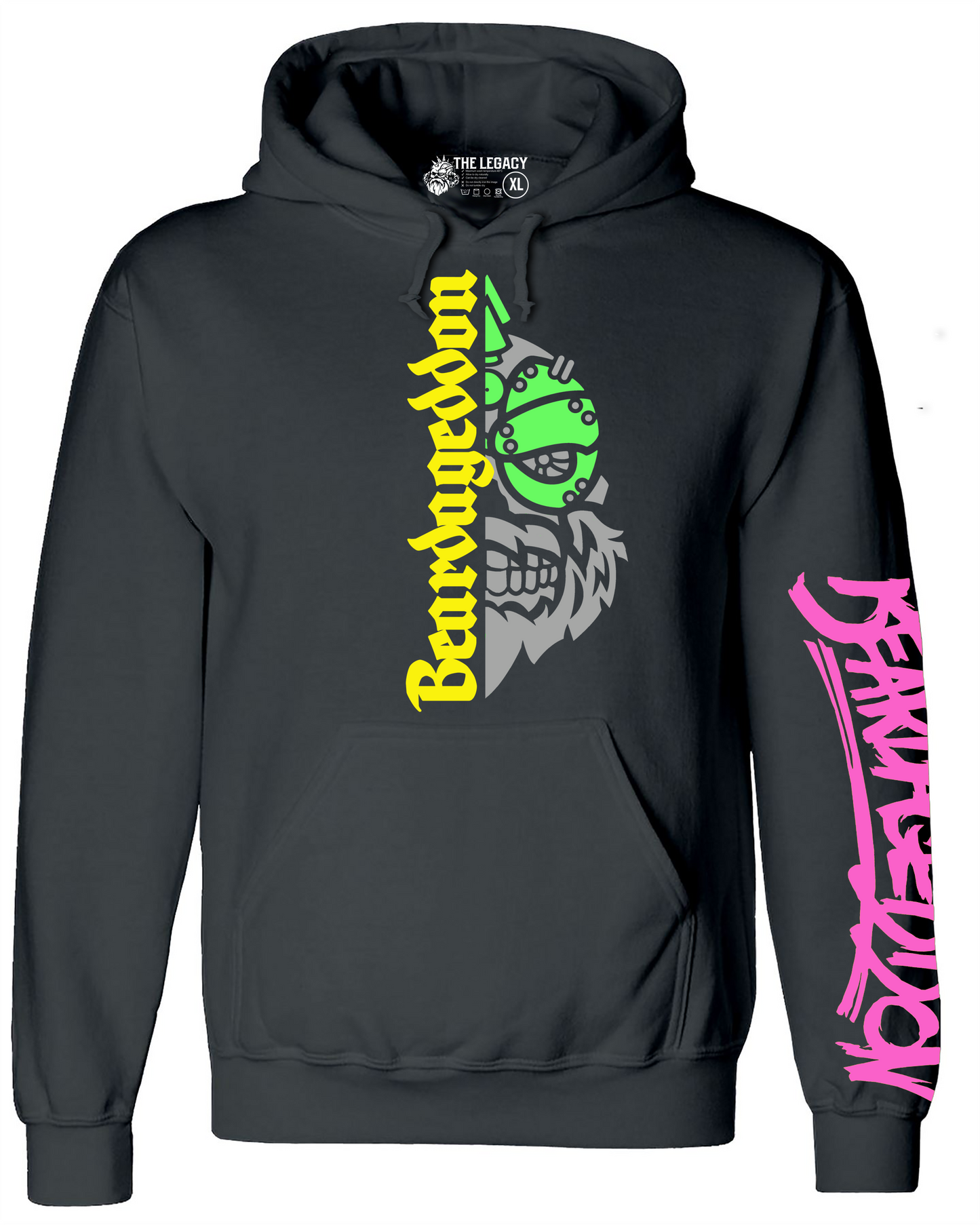 YOUR HWAY! Active Wear Hoodie Half Skull Front