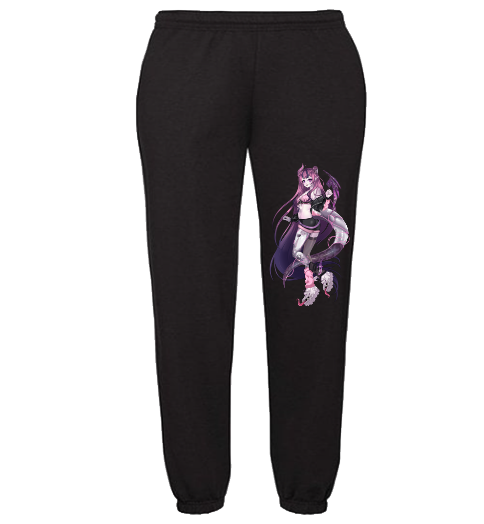 Ironmouse Joggers with large leg motif.