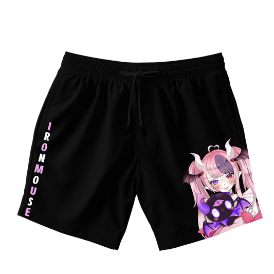 Ironmouse Black Shorts With Leg Detail