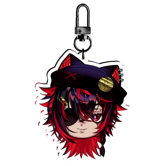 K9kuro Head Acrylic Keychain