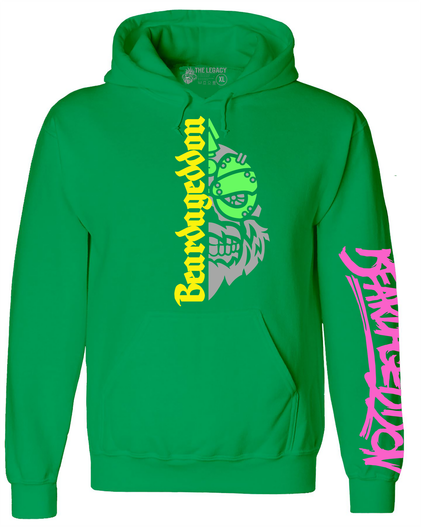 YOUR HWAY! Active Wear Hoodie Half Skull Front