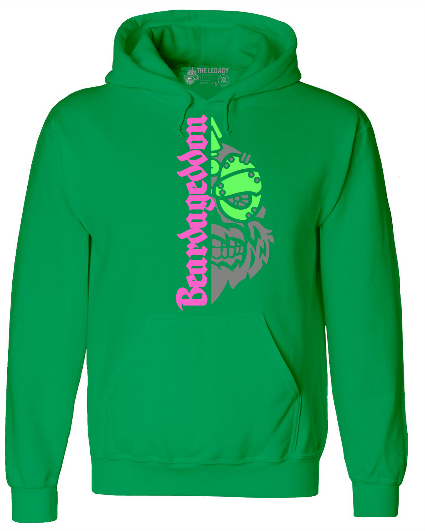 YOUR HWAY! Active Wear Hoodie Half Skull Front