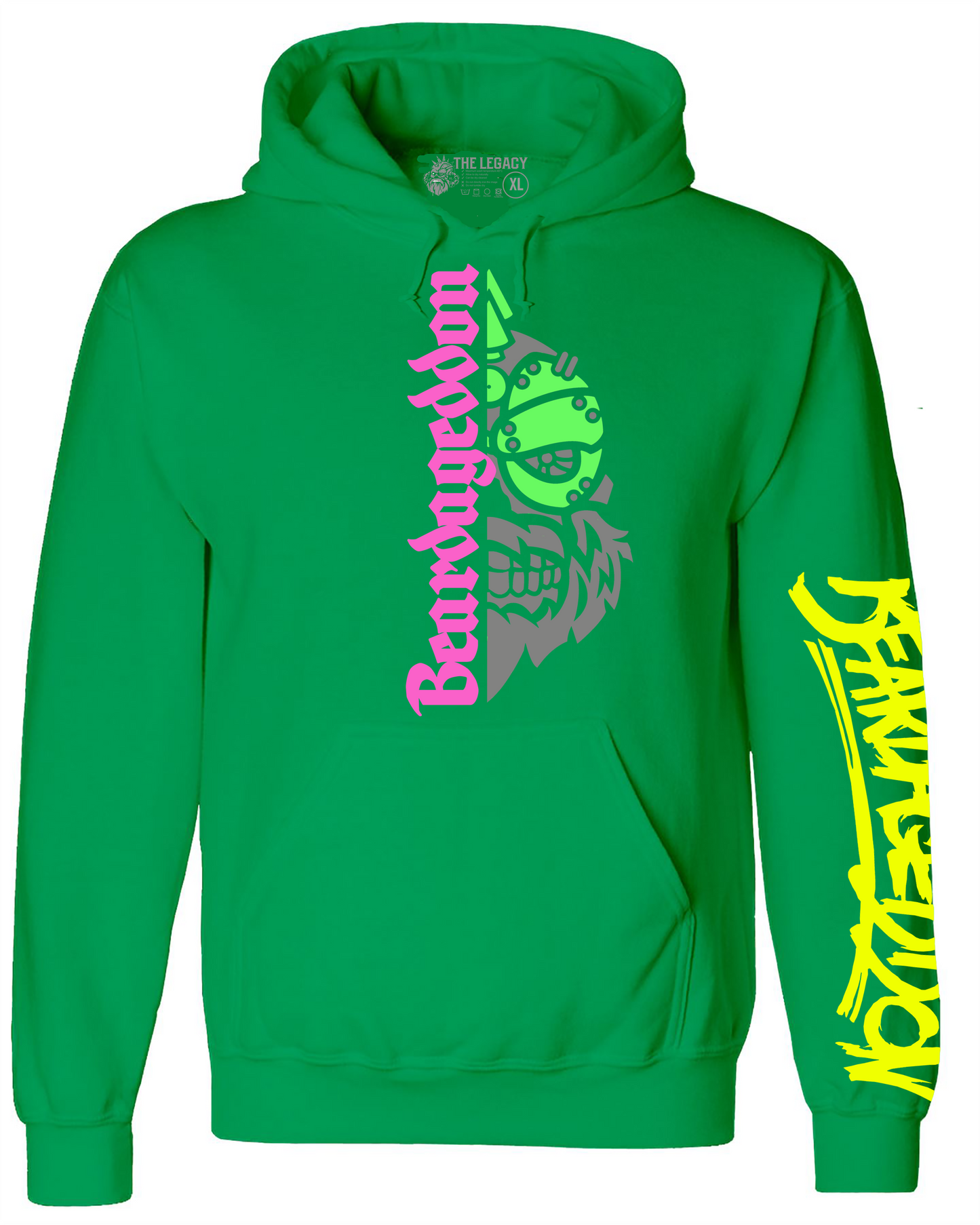 YOUR HWAY! Active Wear Hoodie Half Skull Front