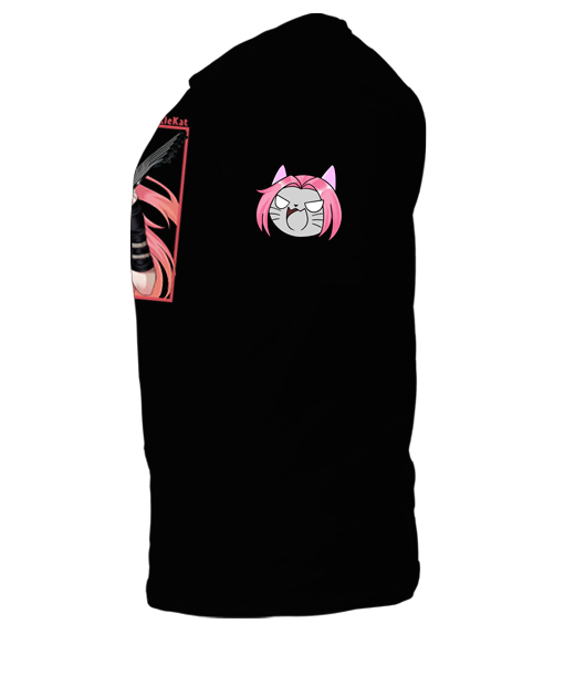 OBKatieKat Square Designed T-Shirt with Sleeve Mascot.