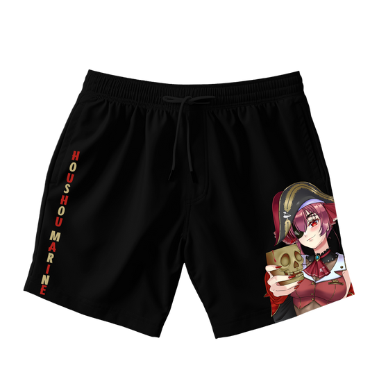 Houshou Marine Black Shorts With Leg Detail
