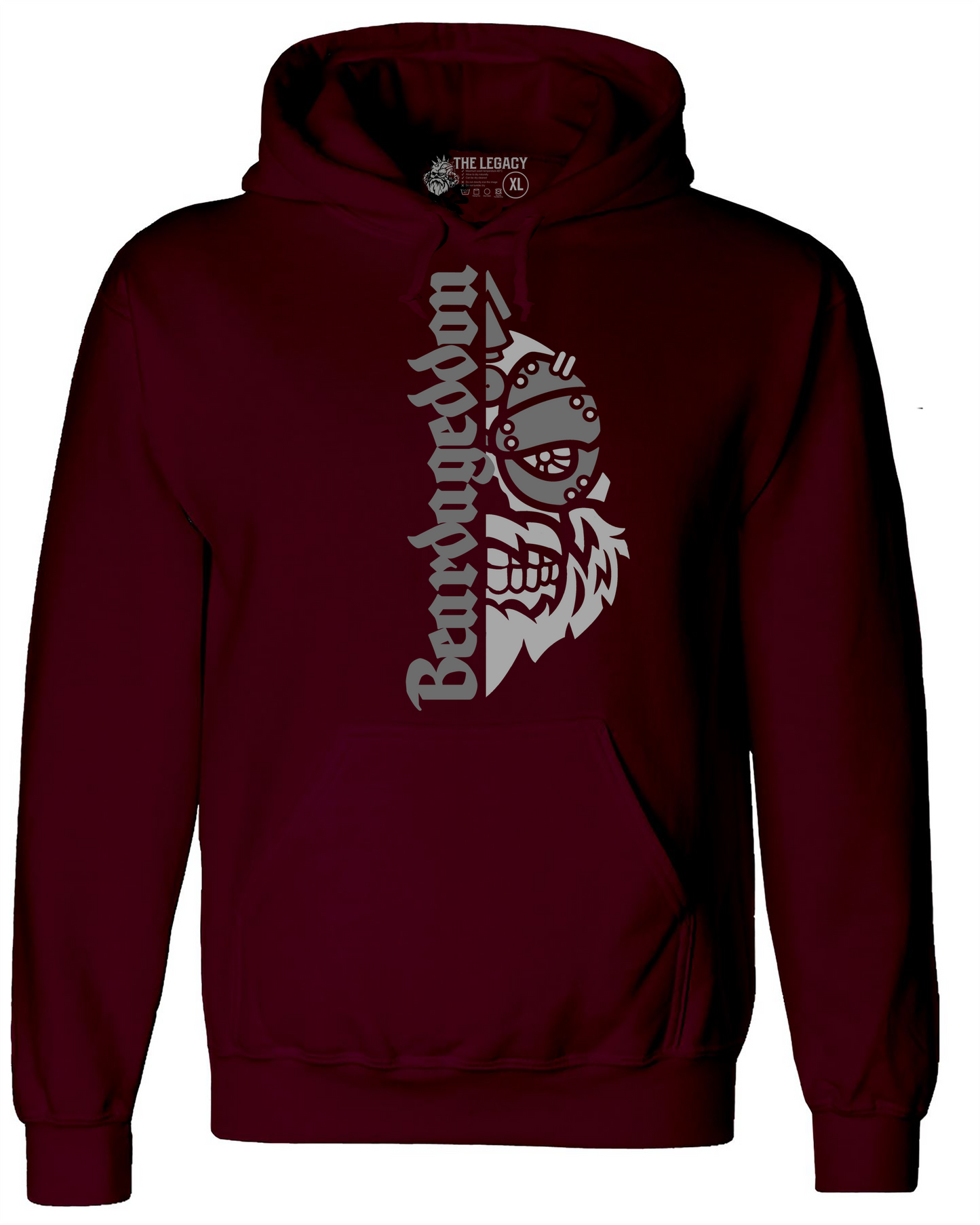 YOUR HWAY! Active Wear Hoodie Half Skull Front