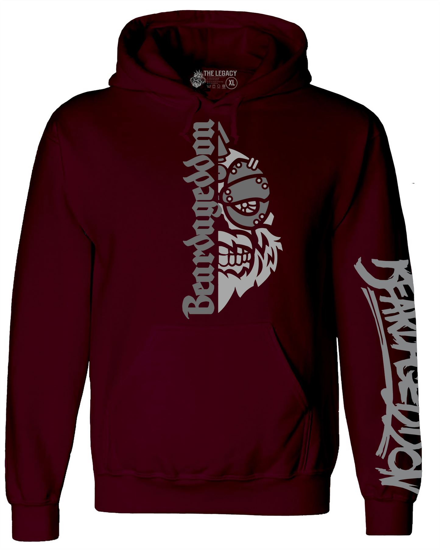YOUR HWAY! Active Wear Hoodie Half Skull Front