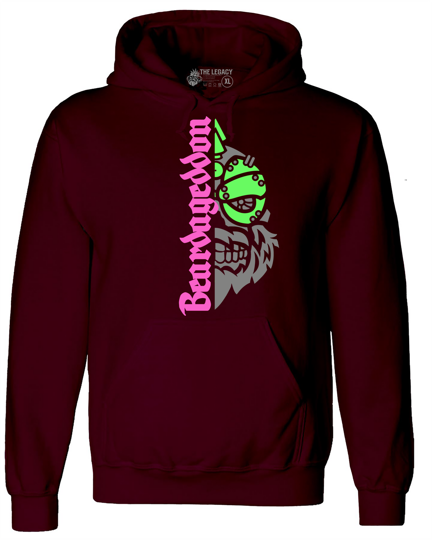 YOUR HWAY! Active Wear Hoodie Half Skull Front
