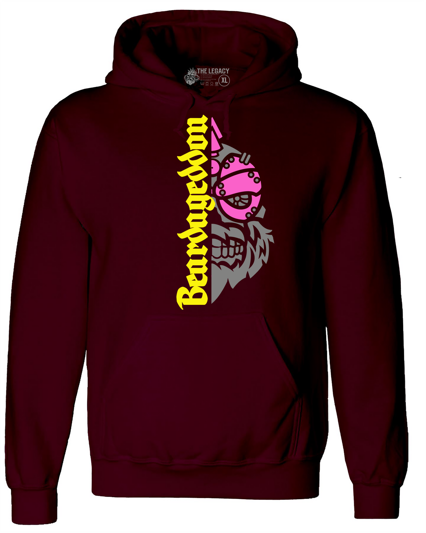 YOUR HWAY! Active Wear Hoodie Half Skull Front