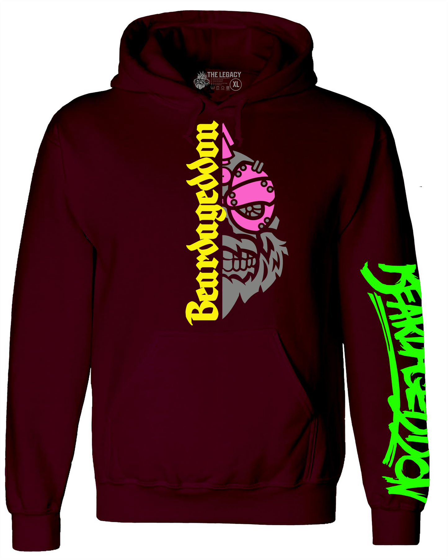 YOUR HWAY! Active Wear Hoodie Half Skull Front