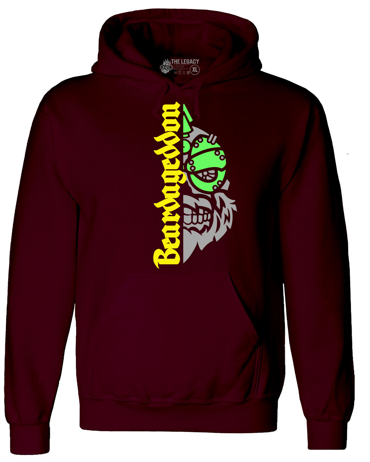 YOUR HWAY! Active Wear Hoodie Half Skull Front