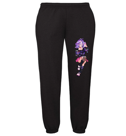 Michi Joggers with large leg motif.