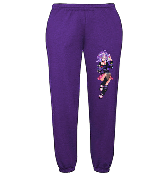 Michi Joggers with large leg motif.