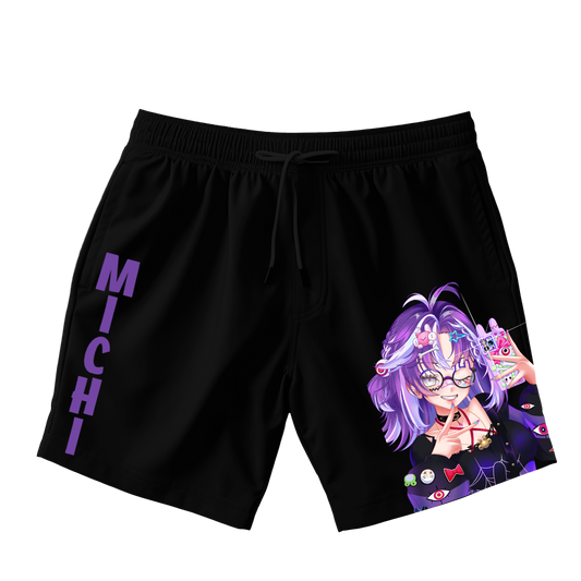 Michi Black Shorts With Leg Detail