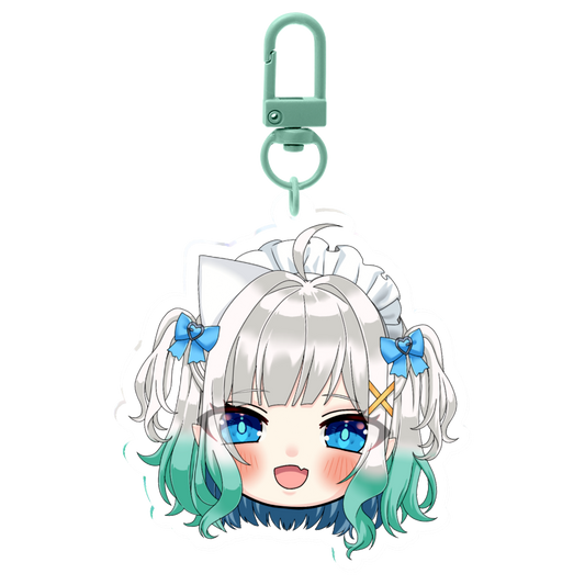 Mint Head Acrylic Keychain