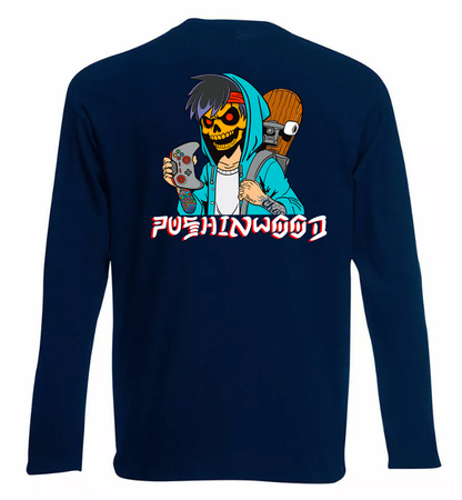 Pocket OG Logo Long T Shirt With Controller Backprint