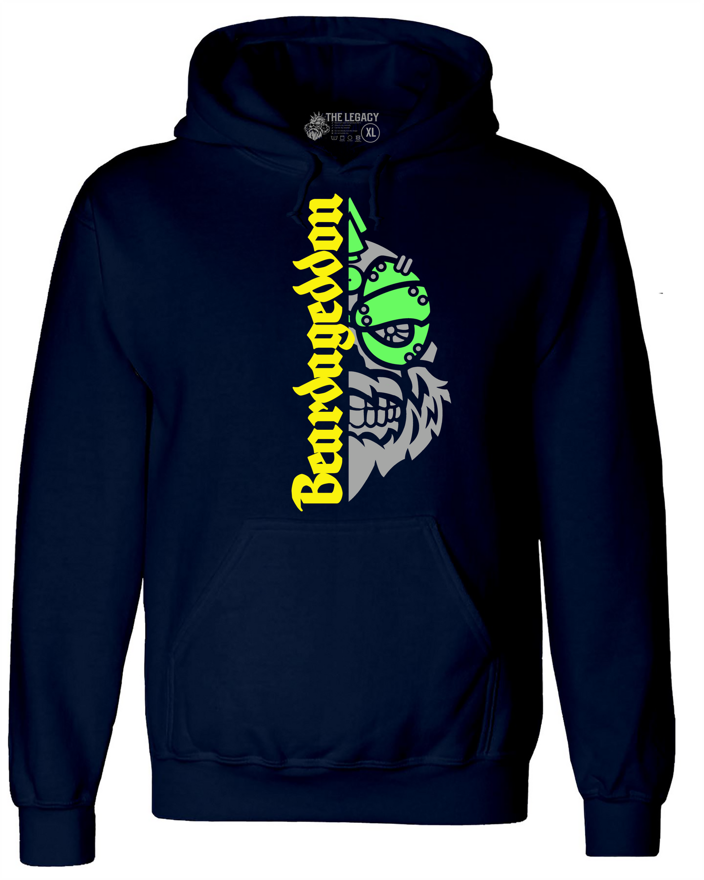 YOUR HWAY! Active Wear Hoodie Half Skull Front