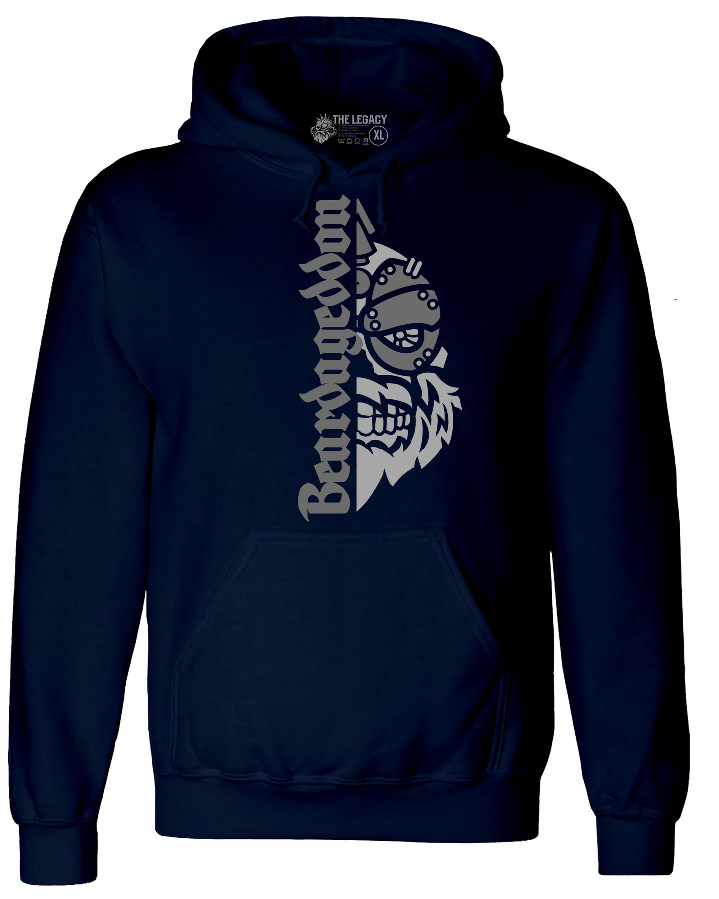 YOUR HWAY! Active Wear Hoodie Half Skull Front