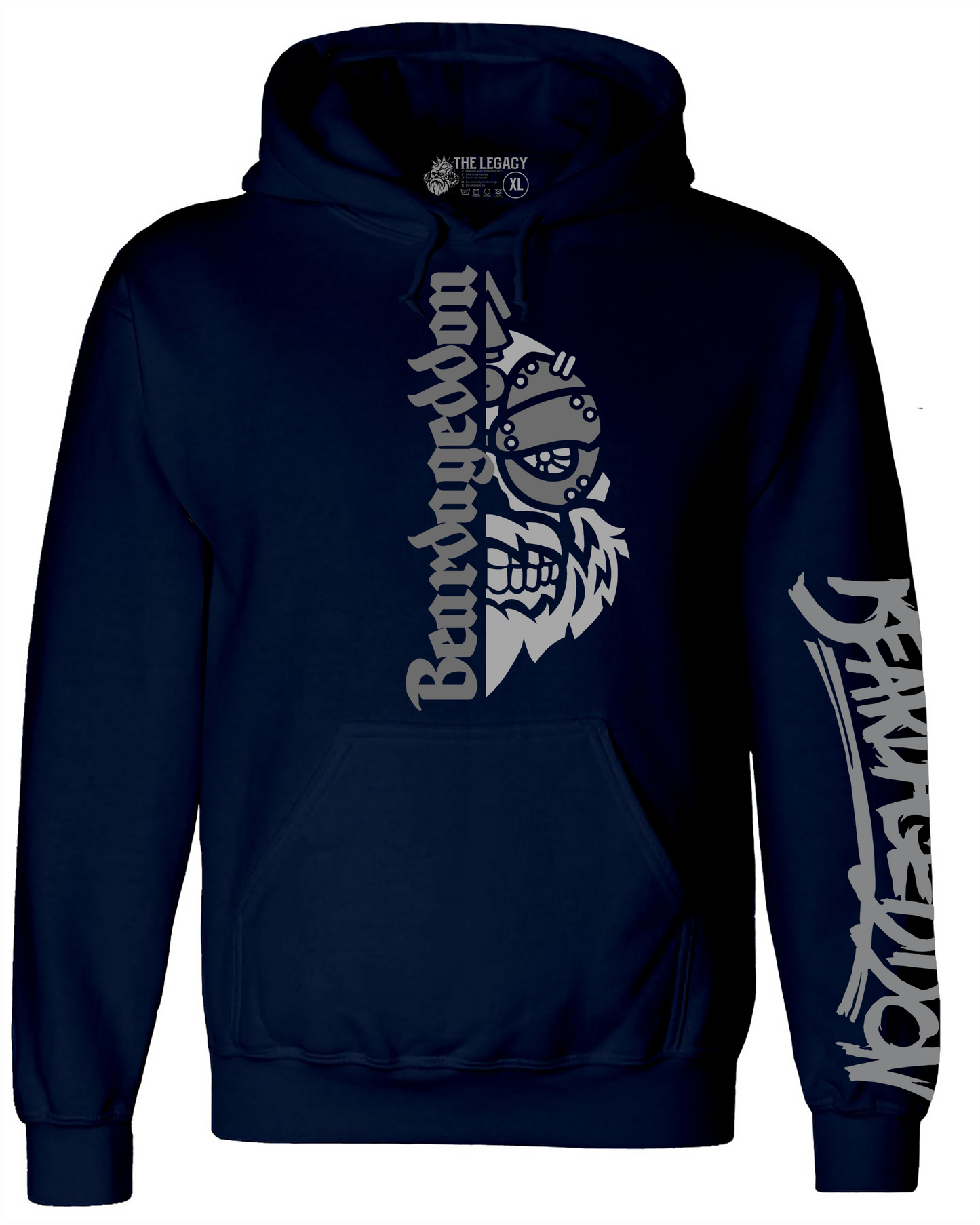 YOUR HWAY! Active Wear Hoodie Half Skull Front