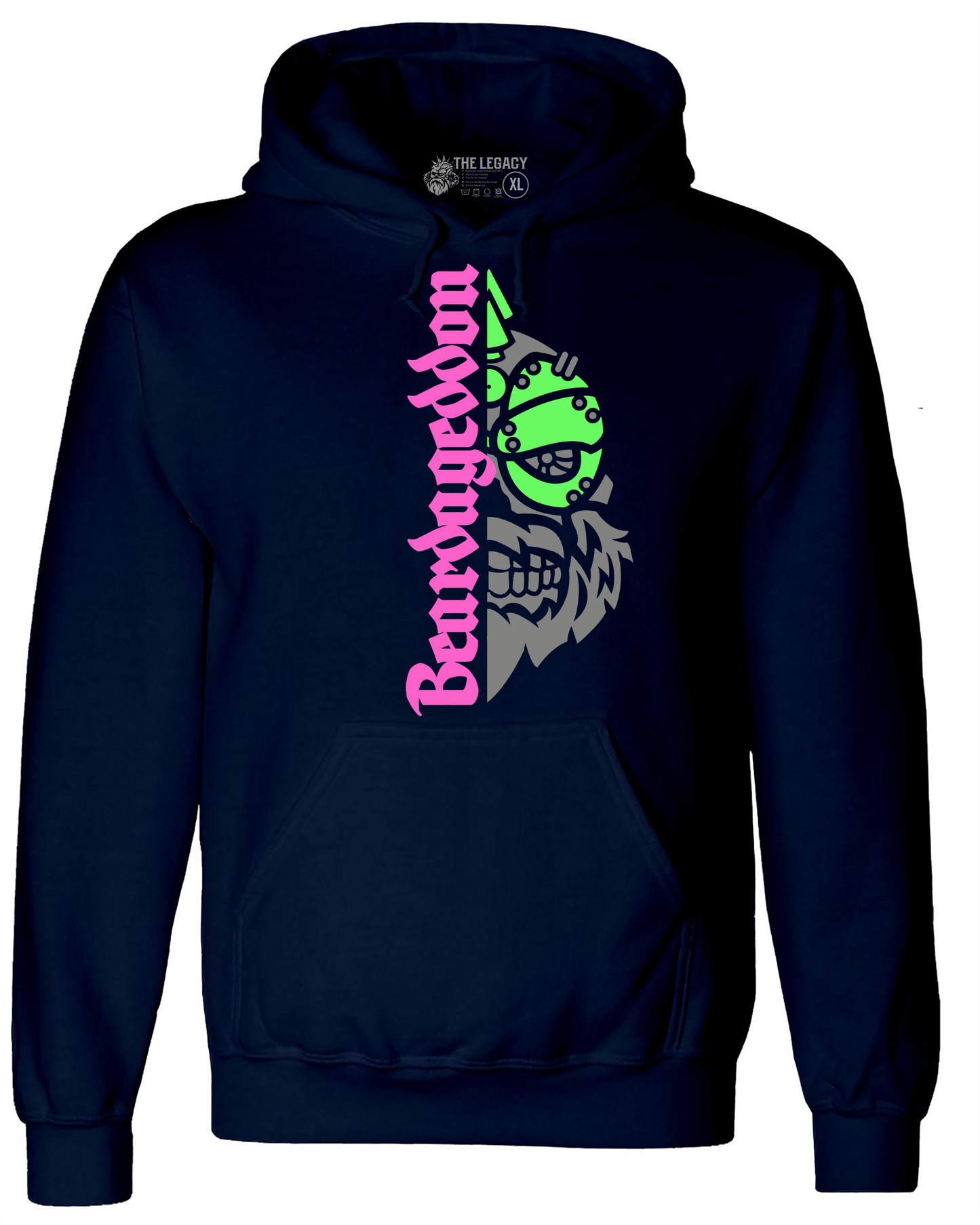 YOUR HWAY! Active Wear Hoodie Half Skull Front
