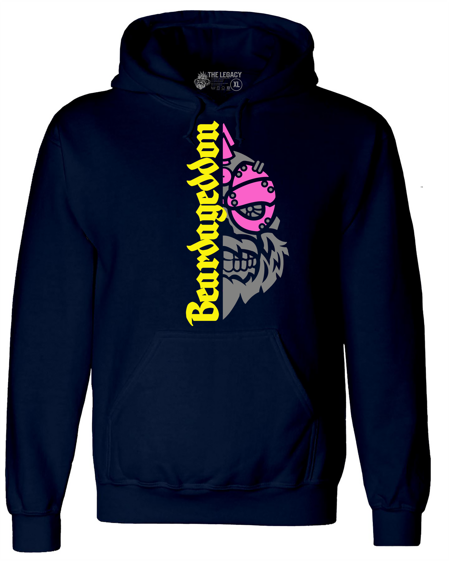 YOUR HWAY! Active Wear Hoodie Half Skull Front