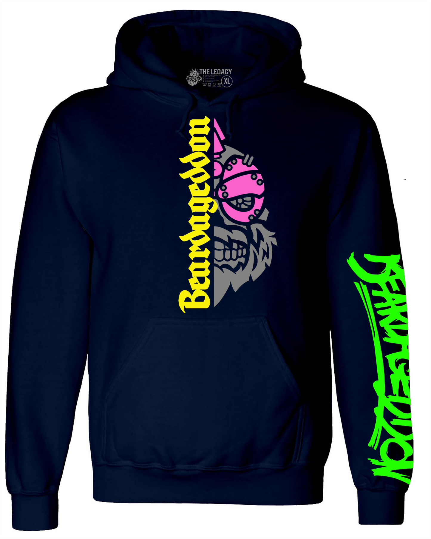 YOUR HWAY! Active Wear Hoodie Half Skull Front