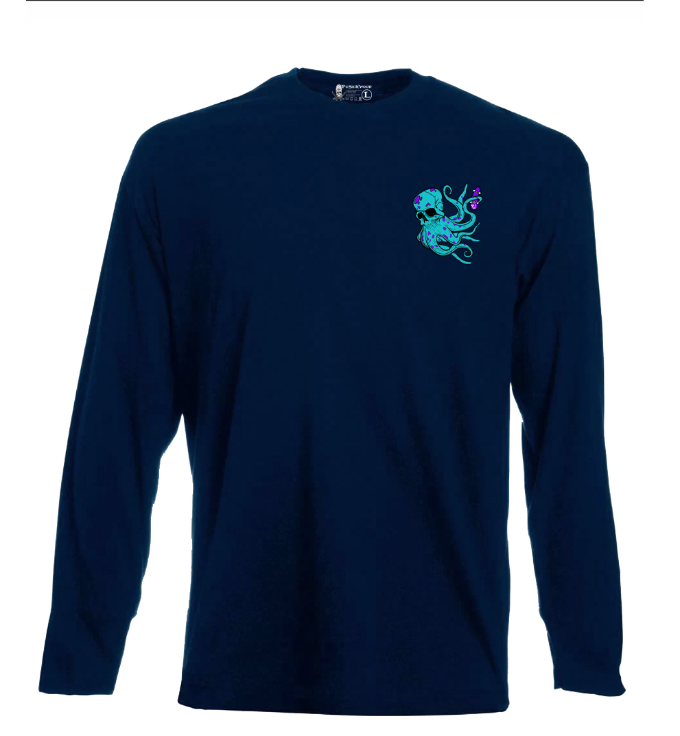 Pocket Octo Logo Long T Shirt With Controller Logo Backprint