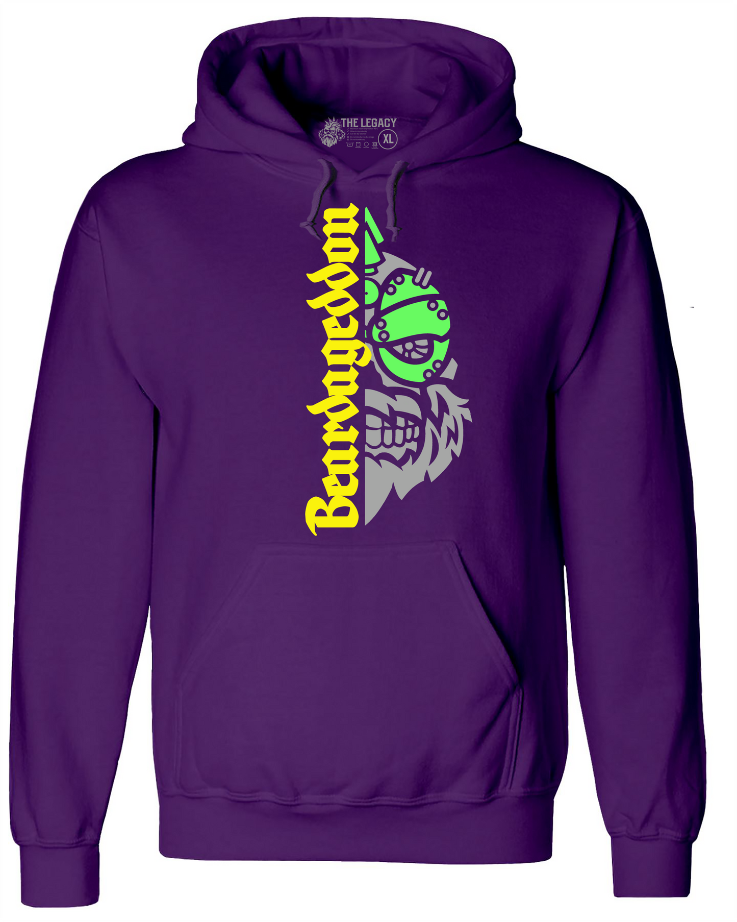 YOUR HWAY! Active Wear Hoodie Half Skull Front