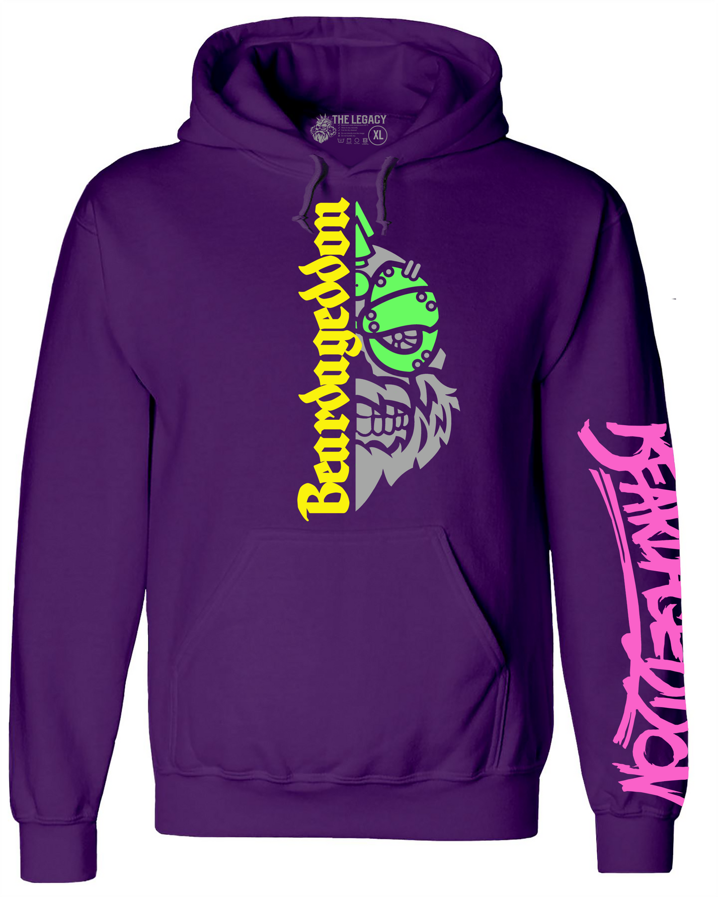 YOUR HWAY! Active Wear Hoodie Half Skull Front