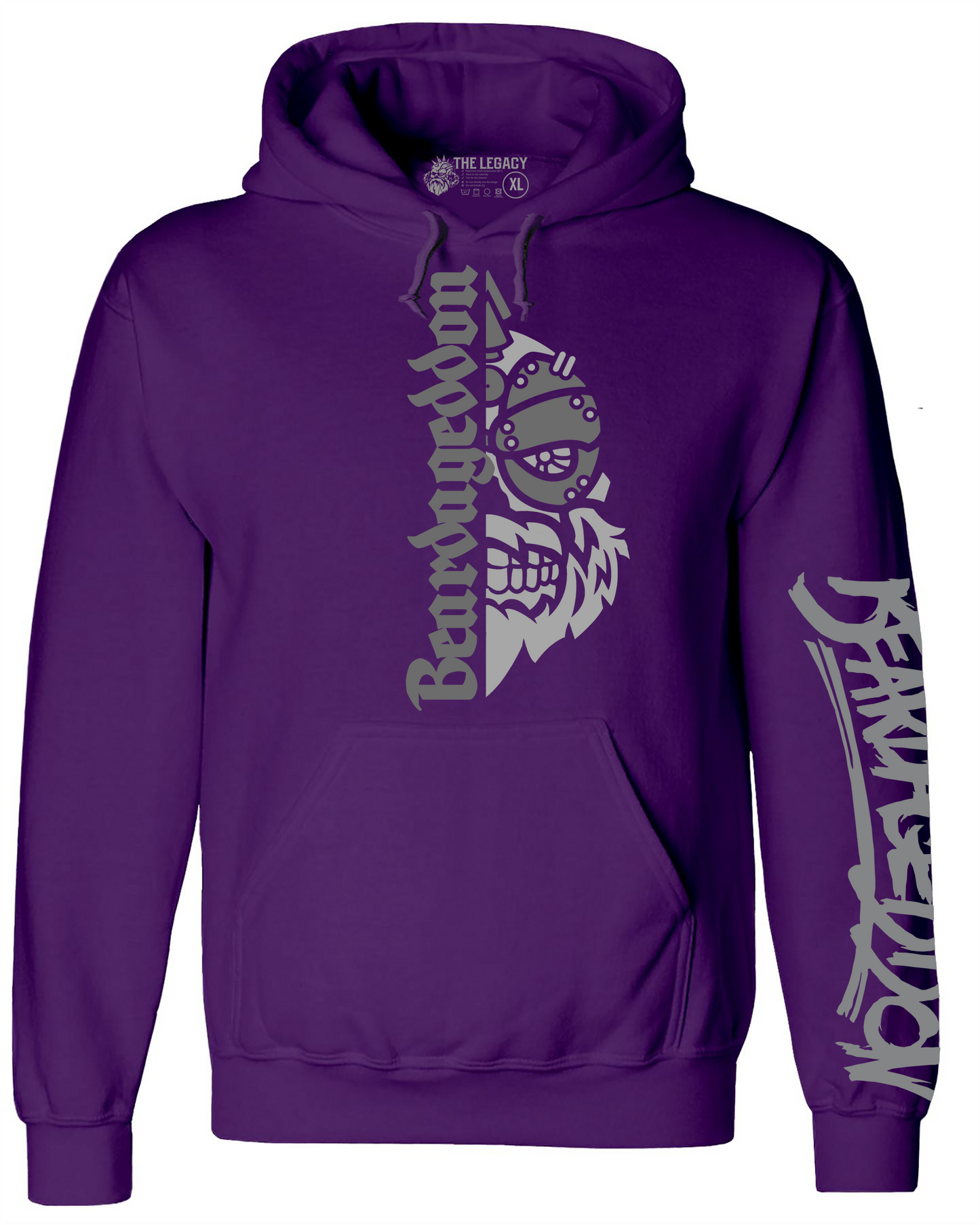 YOUR HWAY! Active Wear Hoodie Half Skull Front