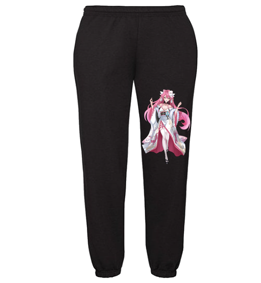 Raora Joggers with large leg motif.
