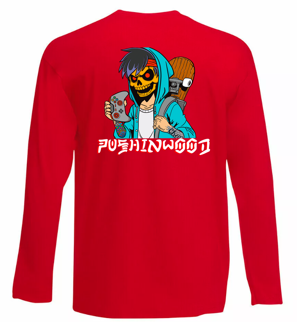 Pocket OG Logo Long T Shirt With Controller Backprint