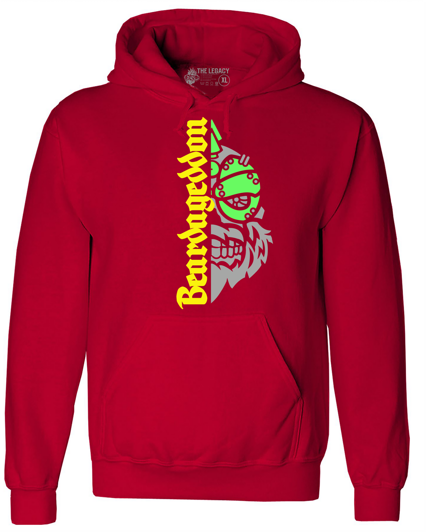 YOUR HWAY! Active Wear Hoodie Half Skull Front