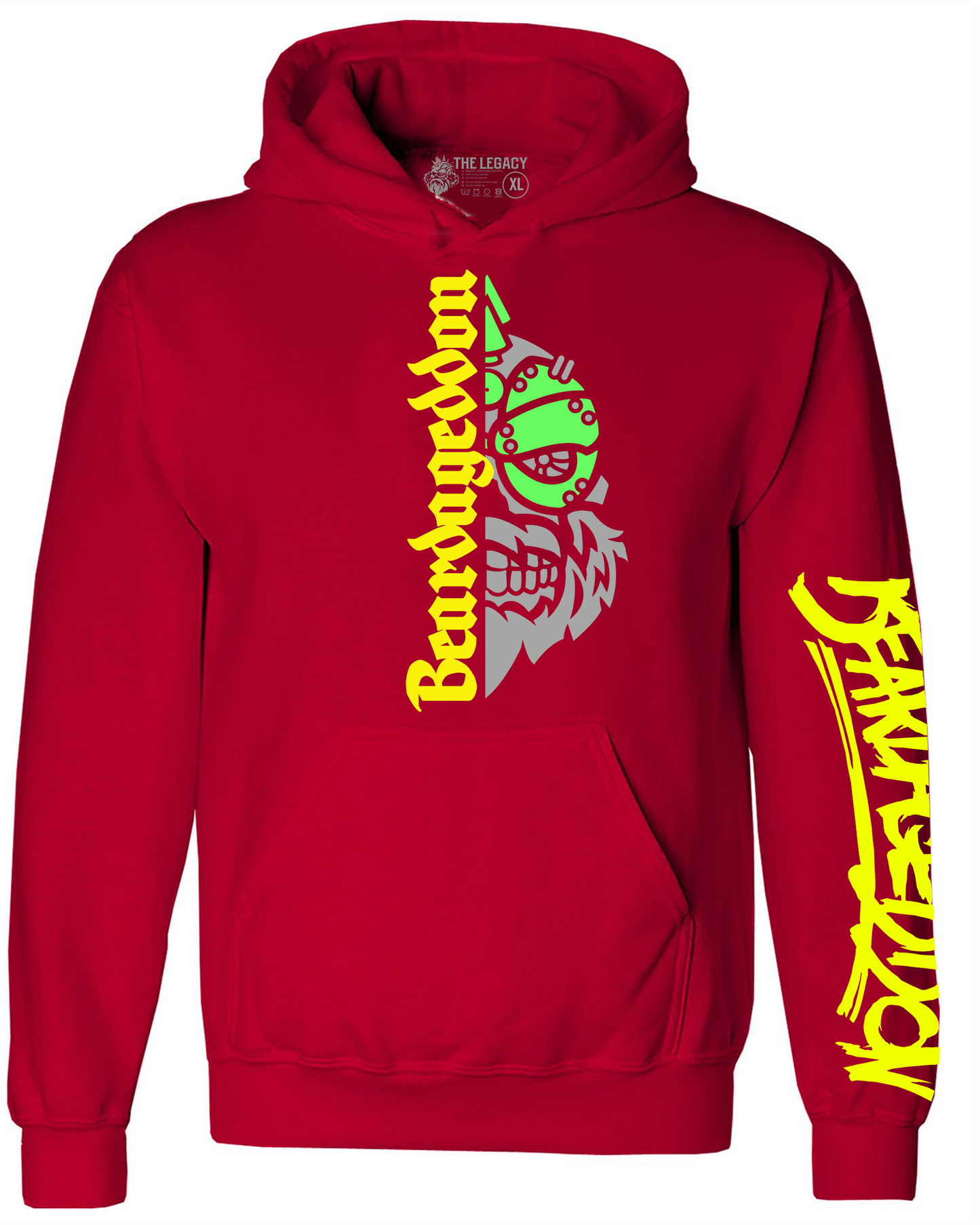 YOUR HWAY! Active Wear Hoodie Half Skull Front