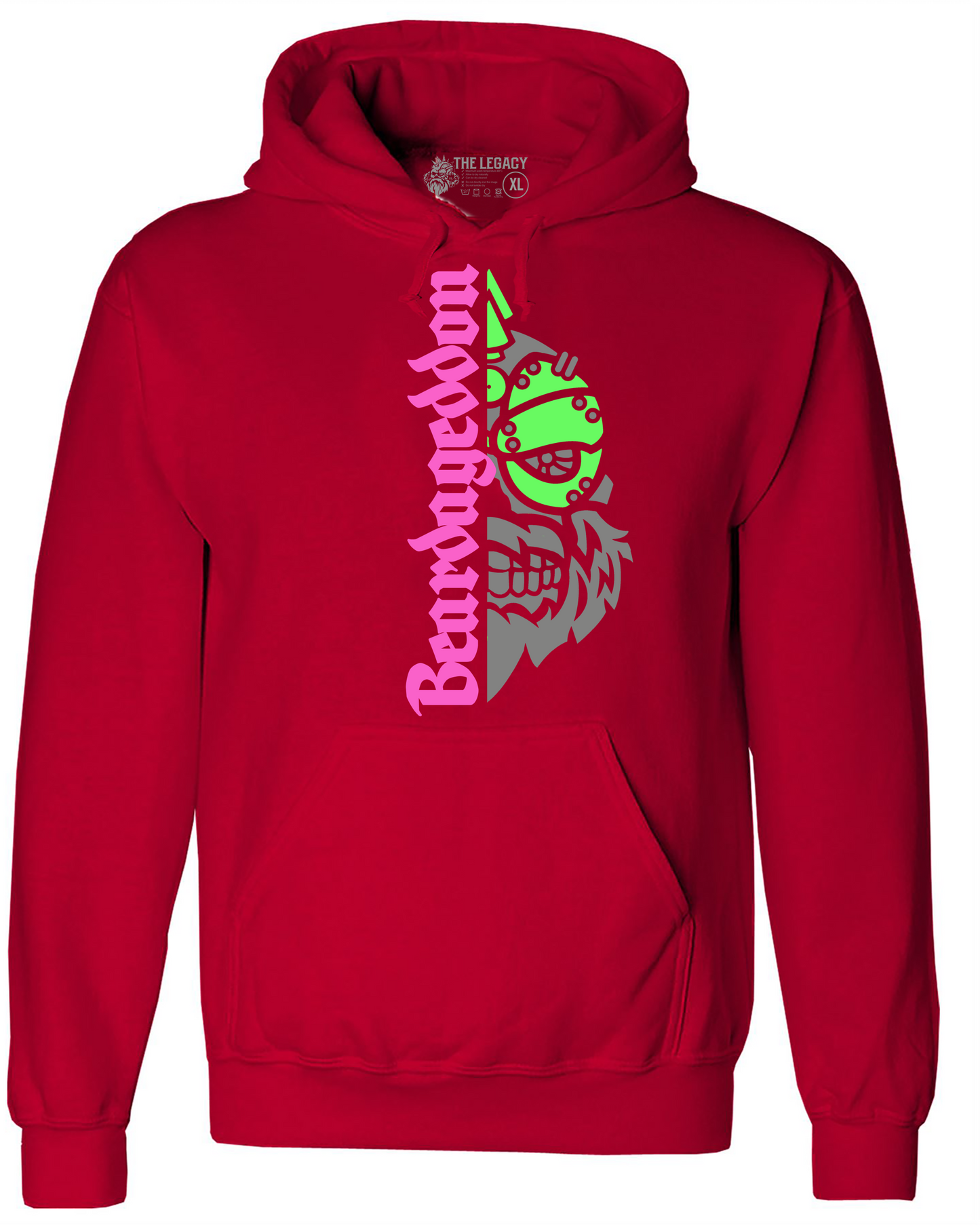 YOUR HWAY! Active Wear Hoodie Half Skull Front