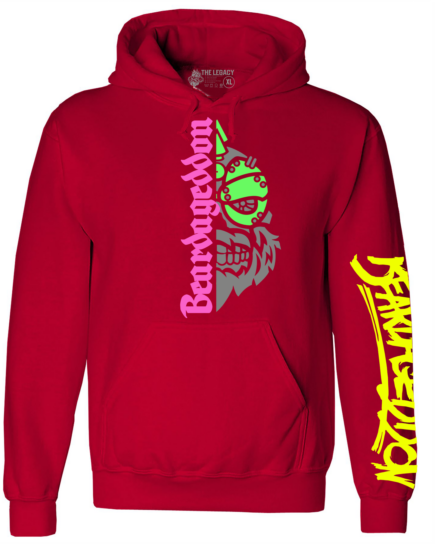 YOUR HWAY! Active Wear Hoodie Half Skull Front