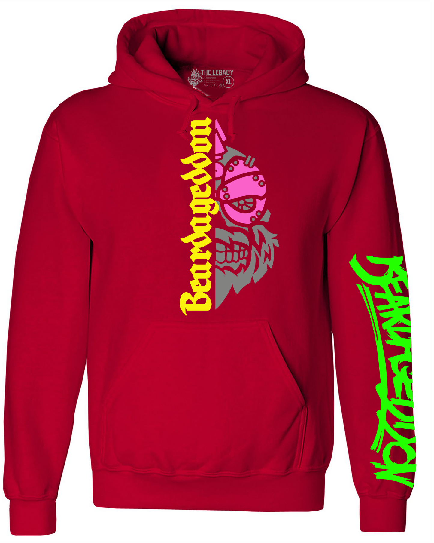 YOUR HWAY! Active Wear Hoodie Half Skull Front