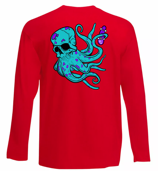 Pocket Controller Logo Long T Shirt With Octo Backprint