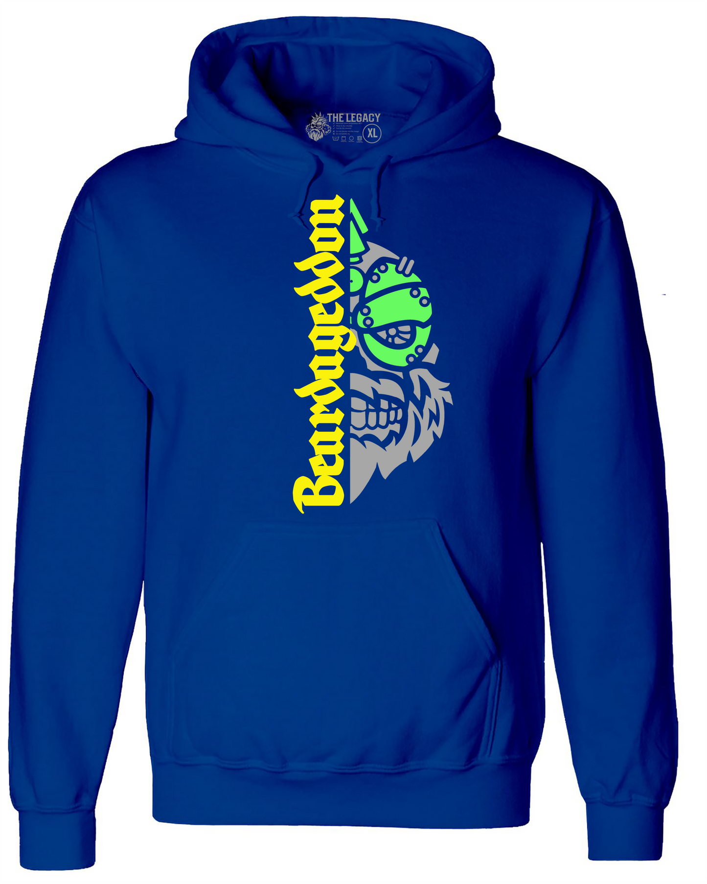 YOUR HWAY! Active Wear Hoodie Half Skull Front