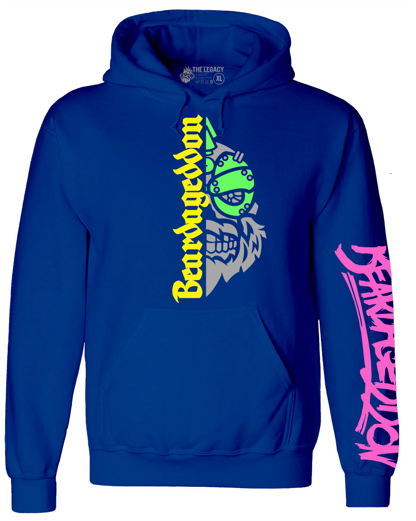 YOUR HWAY! Active Wear Hoodie Half Skull Front