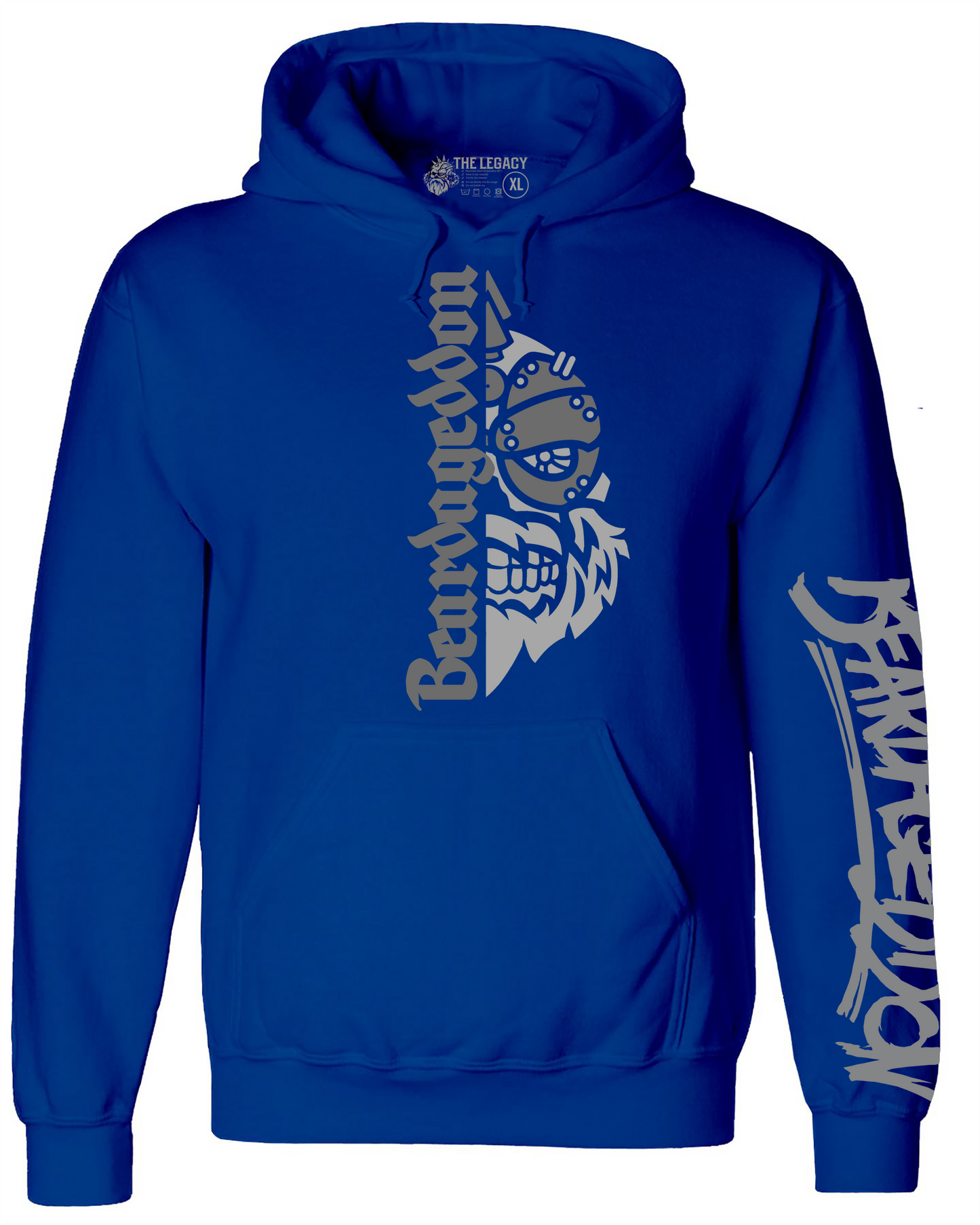 YOUR HWAY! Active Wear Hoodie Half Skull Front
