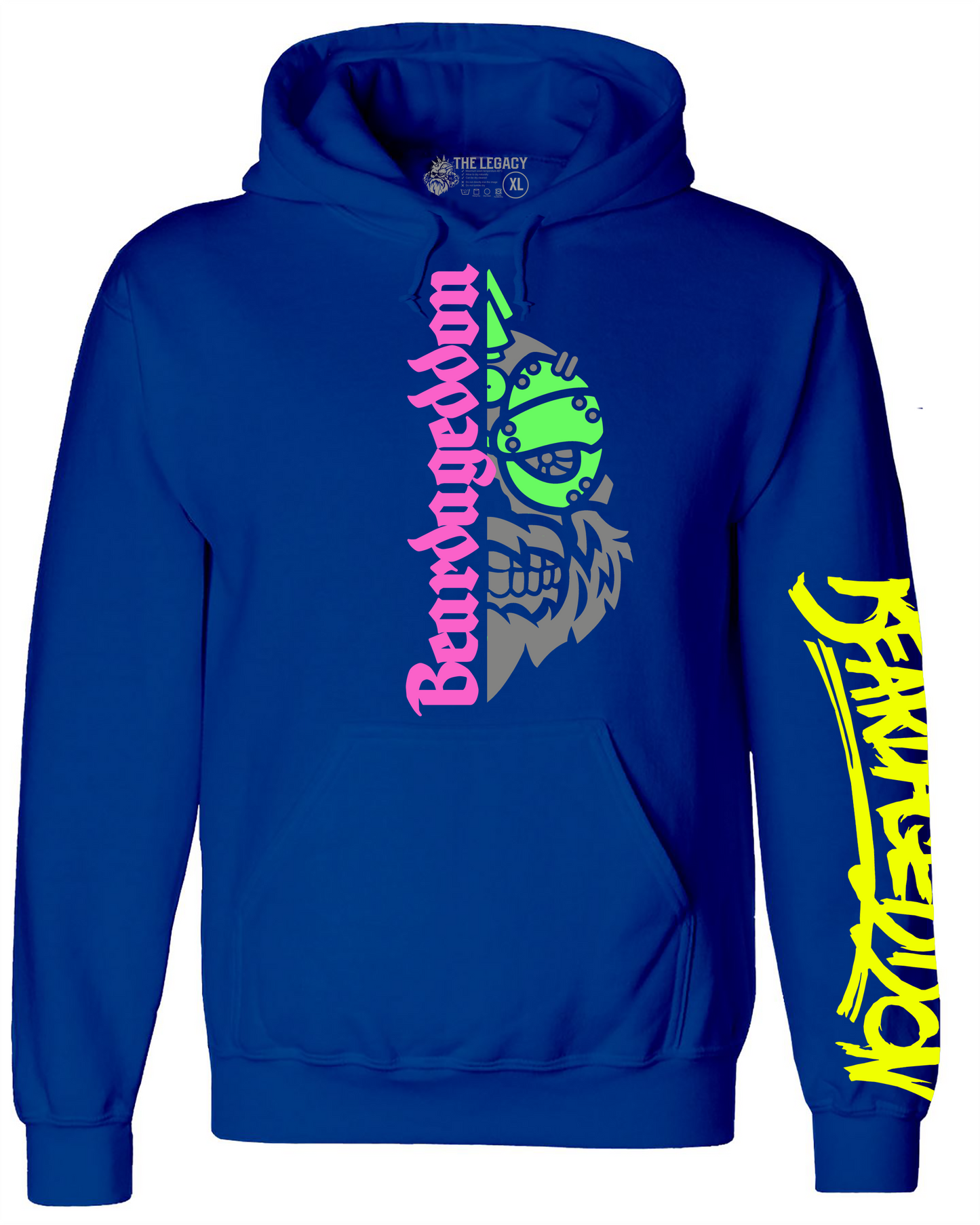 YOUR HWAY! Active Wear Hoodie Half Skull Front