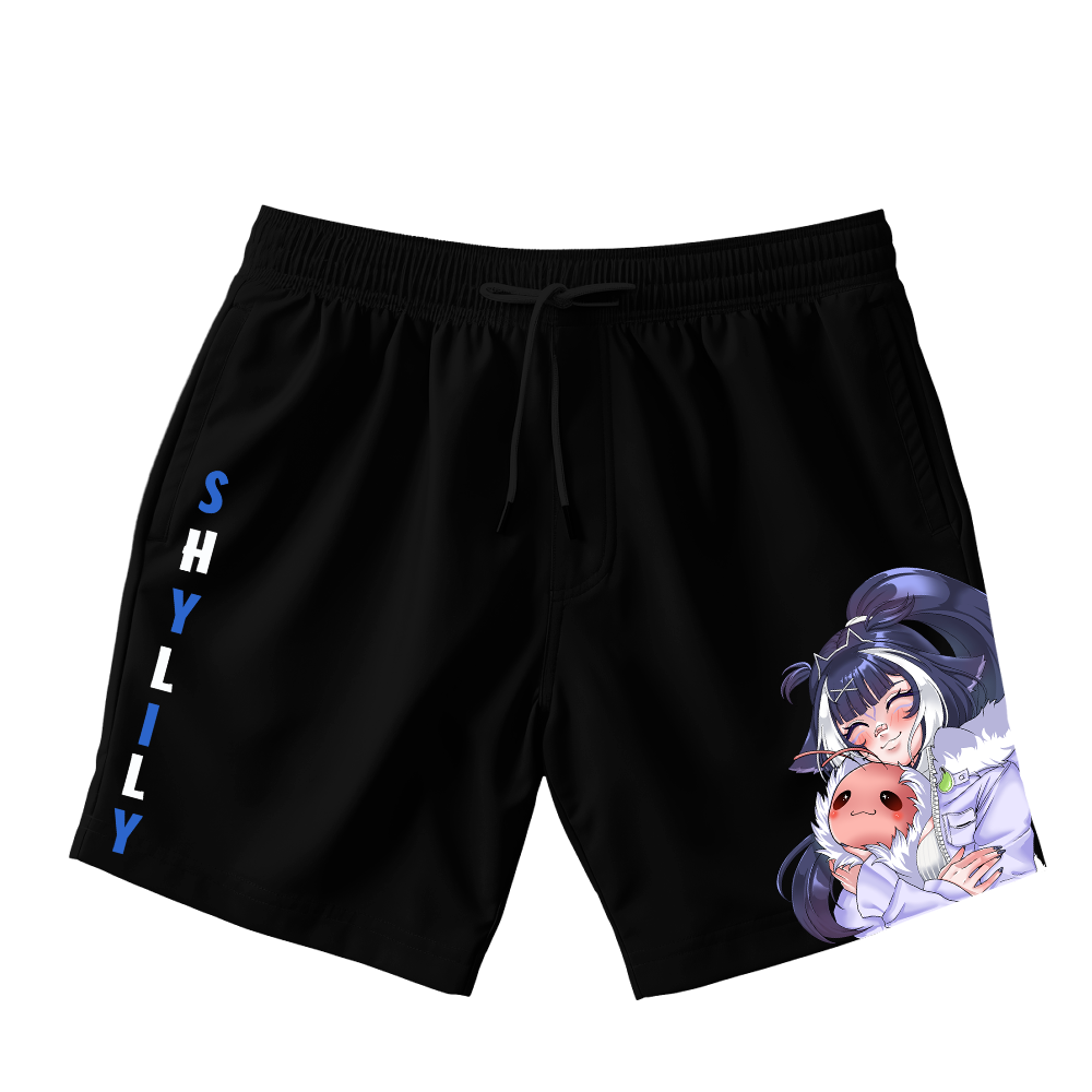 ShyLily Black Shorts With Leg Detail