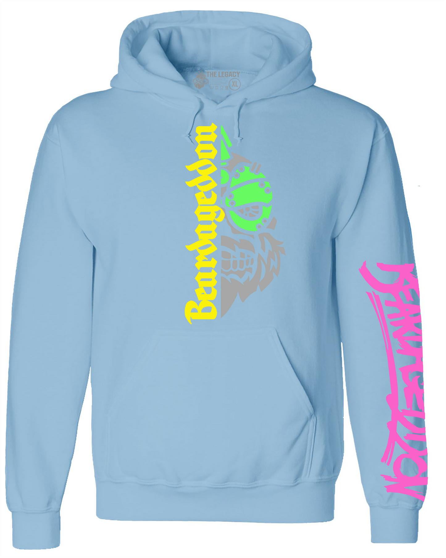 YOUR HWAY! Active Wear Hoodie Half Skull Front
