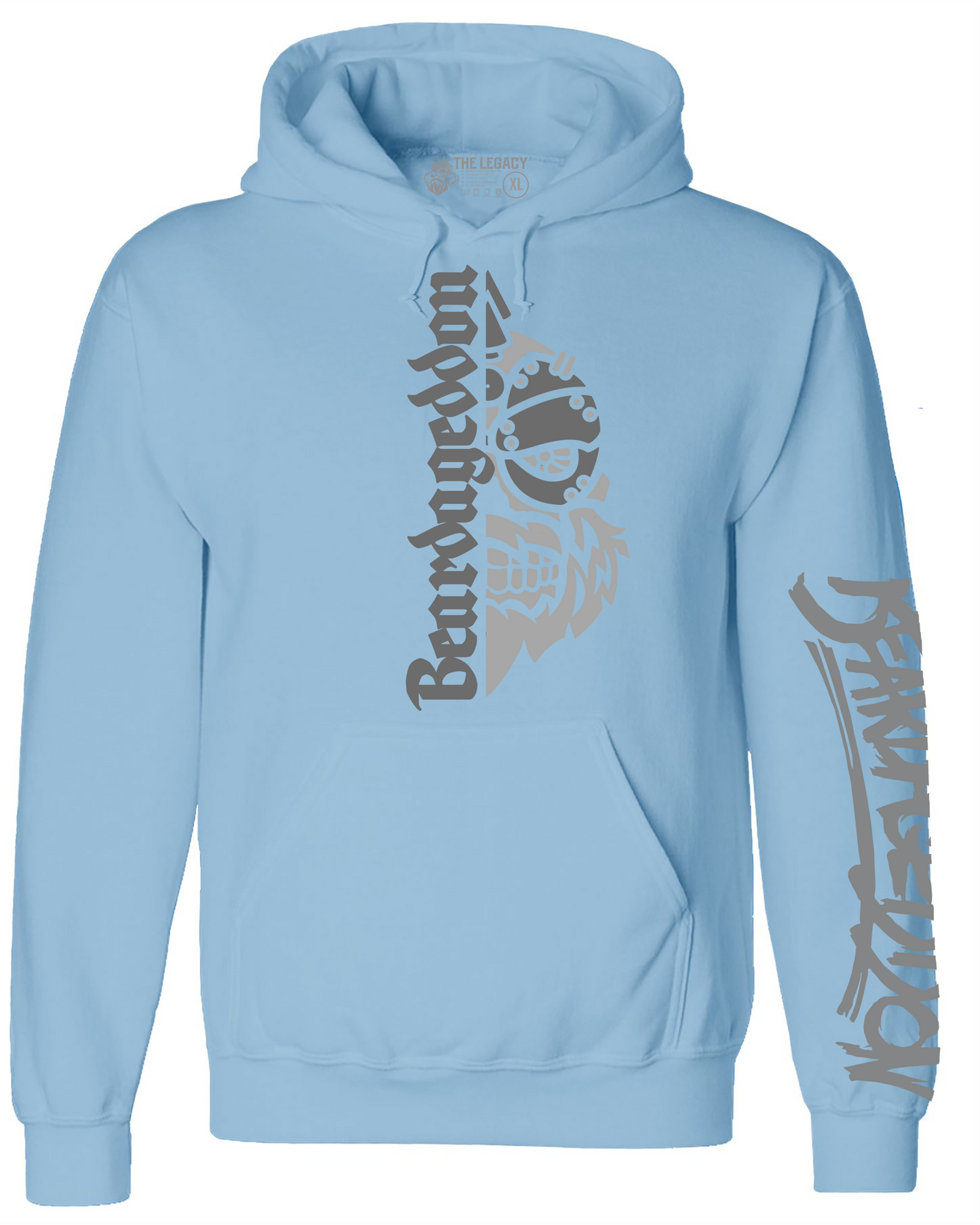 YOUR HWAY! Active Wear Hoodie Half Skull Front