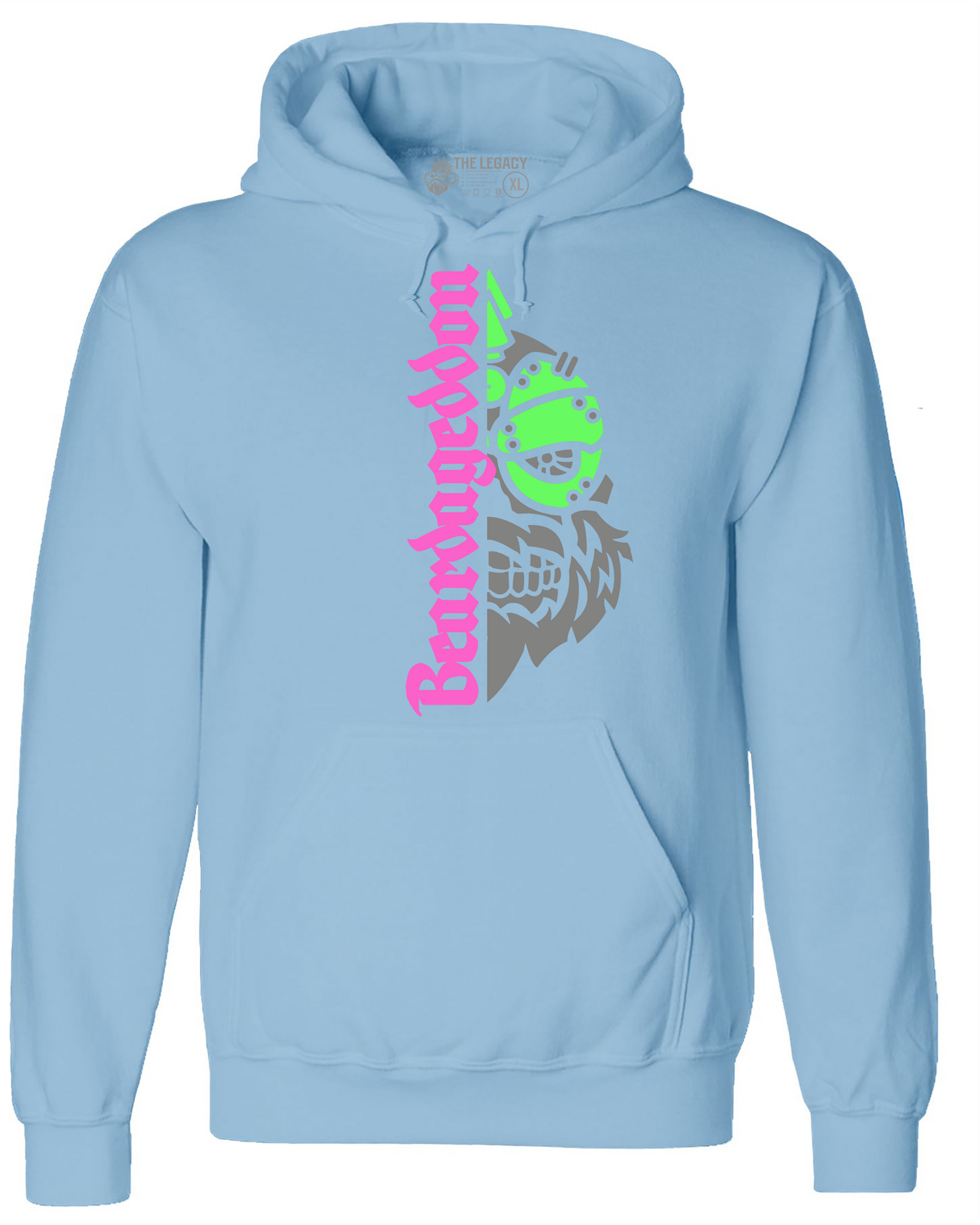 YOUR HWAY! Active Wear Hoodie Half Skull Front