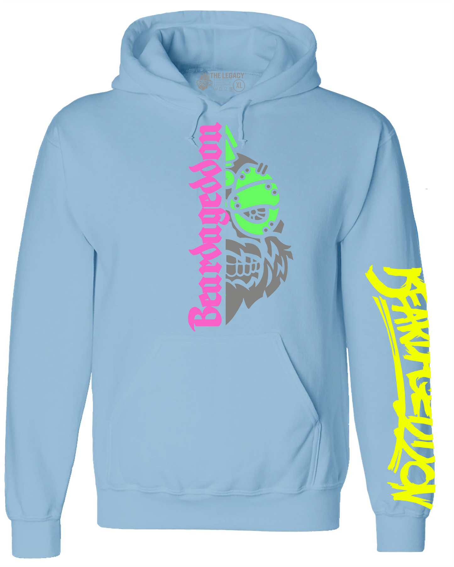 YOUR HWAY! Active Wear Hoodie Half Skull Front