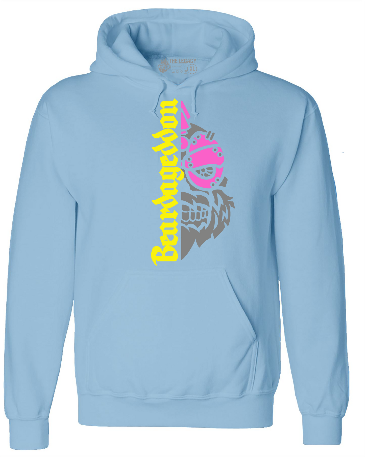 YOUR HWAY! Active Wear Hoodie Half Skull Front