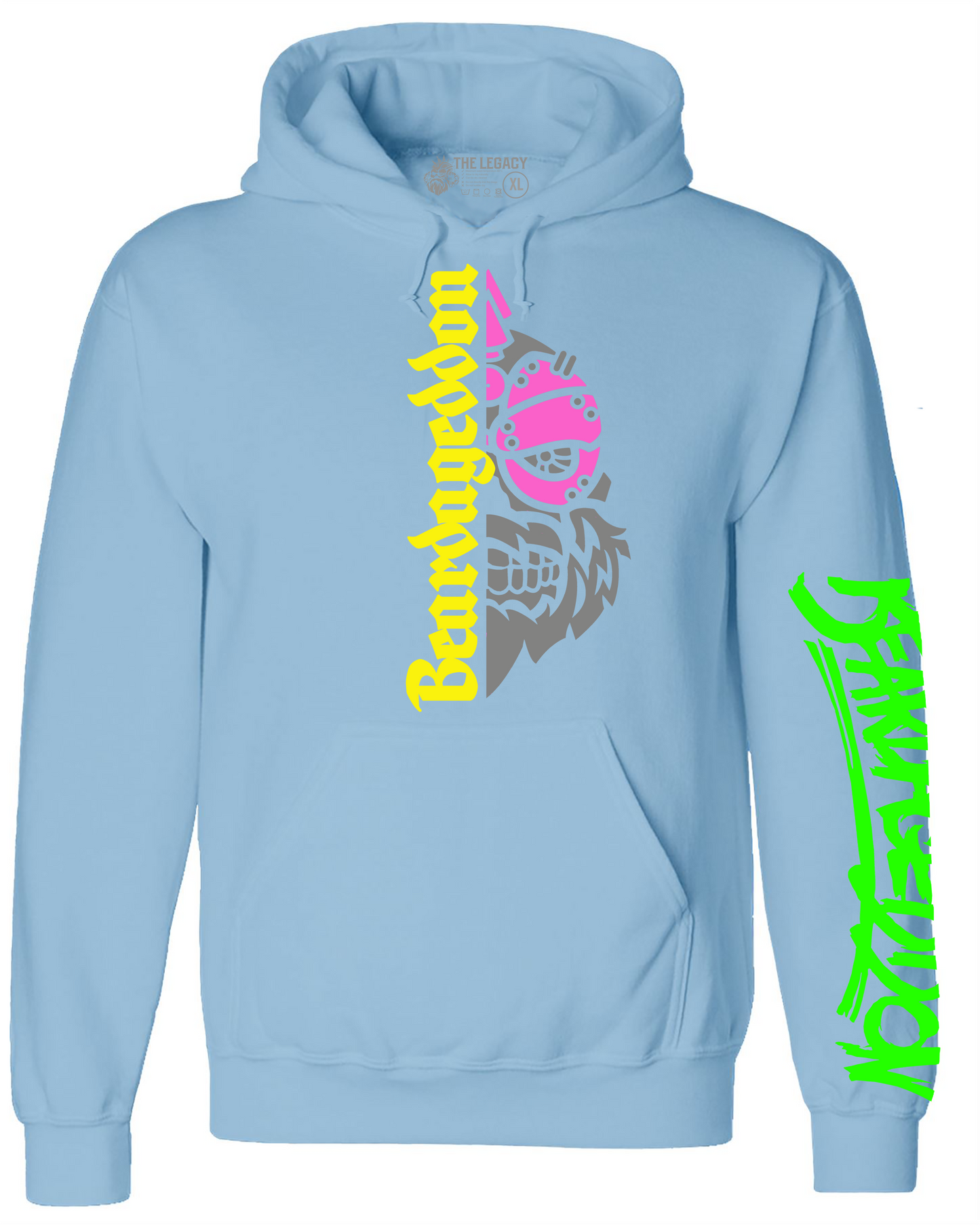 YOUR HWAY! Active Wear Hoodie Half Skull Front