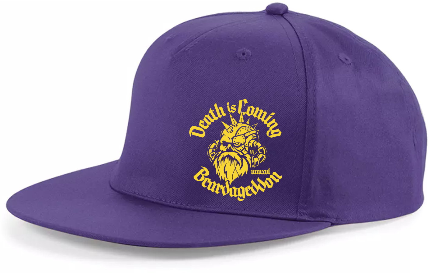 YOUR HWAY! Beardageddon Printed Snapback Cap - Death Is Coming